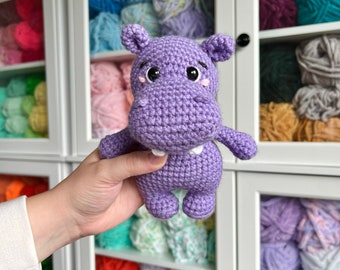 Crochet PLUSHIE: Purple Hippo