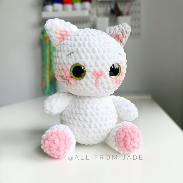 PATRON au crochet : Kelly le chaton (Français/Anglais)