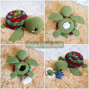 CROCHET PATTERNS : Tara the Turtle Mom and her babies (English/French)