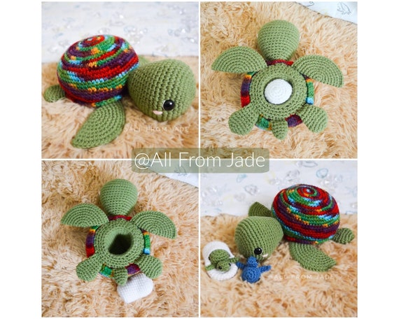 CROCHET PATTERNS : Tara the Turtle Mom and Her Babies english/french 