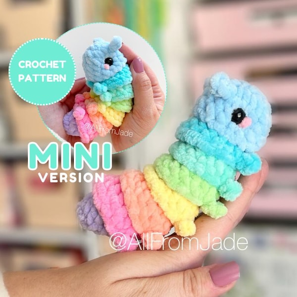 Crochet Pattern: Camille the Mini Caterpillar (English/French) - Fidget Amigurumi Tutorial