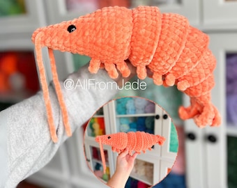 PATRÓN de crochet: Caroline the Shrimp (English/français)