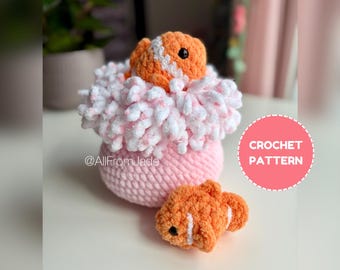 NO-SEW Crochet PATTERN: The Anemone Hideaway (English/French) - Amigurumi Tutorial