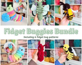 Häkelanleitungen: Fidget Buggies-Bundle (Englisch/Französisch) - Fidget Amigurumi-Tutorial