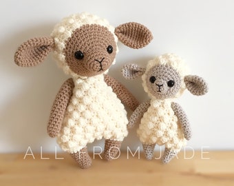 CROCHET PATTERNS : Marco and Lucas the Sheeps available in English and French