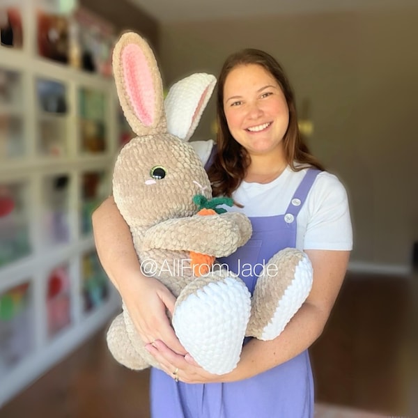 Crochet PATTERN: Alice the Flemish Giant Rabbit (English/French) - Amigurumi Tutorial