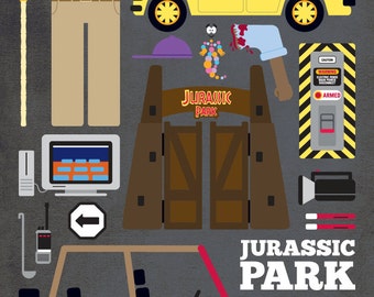 Jurassic Park - Movie Parts Poster
