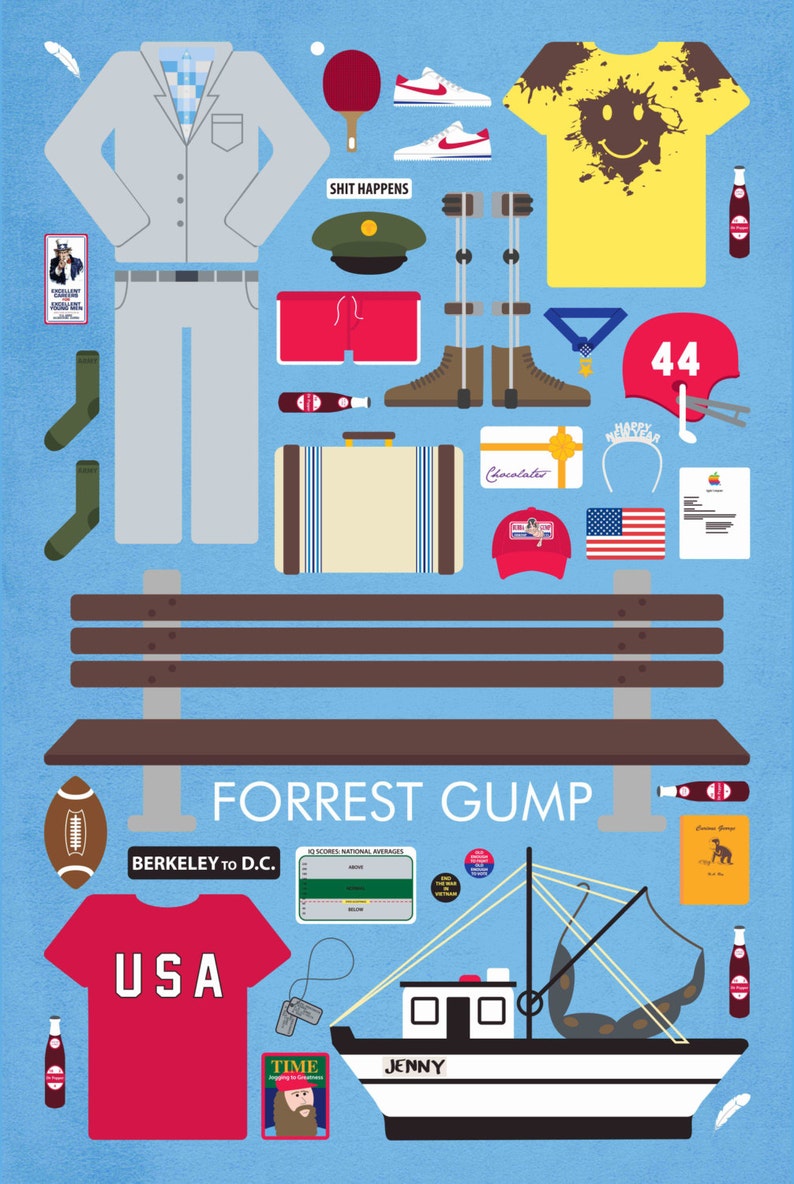 Forrest Gump Movie Parts Poster image 4