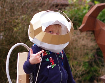 Astronaut Helmet as digital download pdf, costume mask Alexander Gerst Astronaut carnival halloween