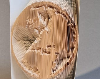 Book Art Folding instructions Globe Earth svg pdf