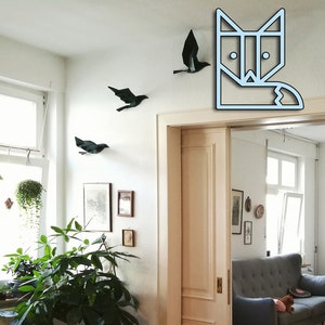 Hoja de paperwolf Bird Flight Craft. Juego de 3 pájaros: muchos colores para elegir. Escultura de pared geométrica de estilo polígono creativo, regalo especial