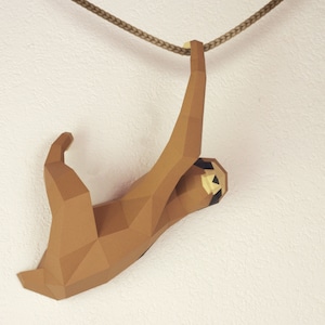 Paperwolf Sloth Scultura fai-da-te fatta di carta