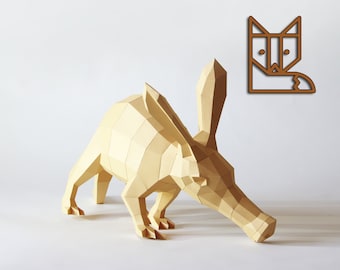 Aardvark / antbear DIY papercraft template Erwin BIG