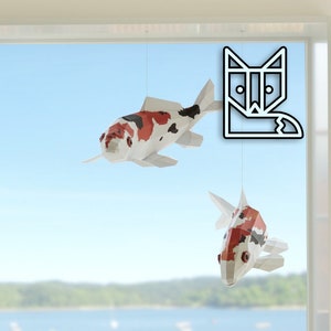 Ebook Papercraft Kit "Koi Taisho" carp pdf, fishes papercraft