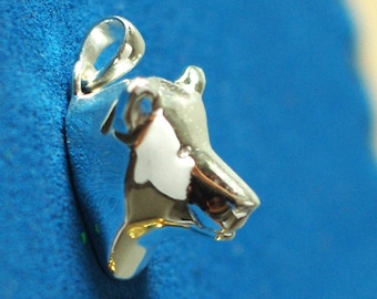 Bear Pendant 20mm, 925 pure Silver or gold-plated jewelry,