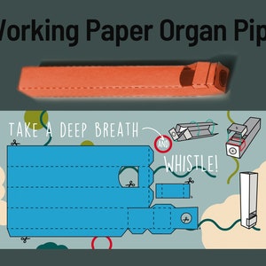Postcards with a working organ pipe - paper whistle DIY kit - Take a deep Breath