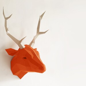 Original Papercraft kit Deer, Paper Sculpture Paperwolf image 2
