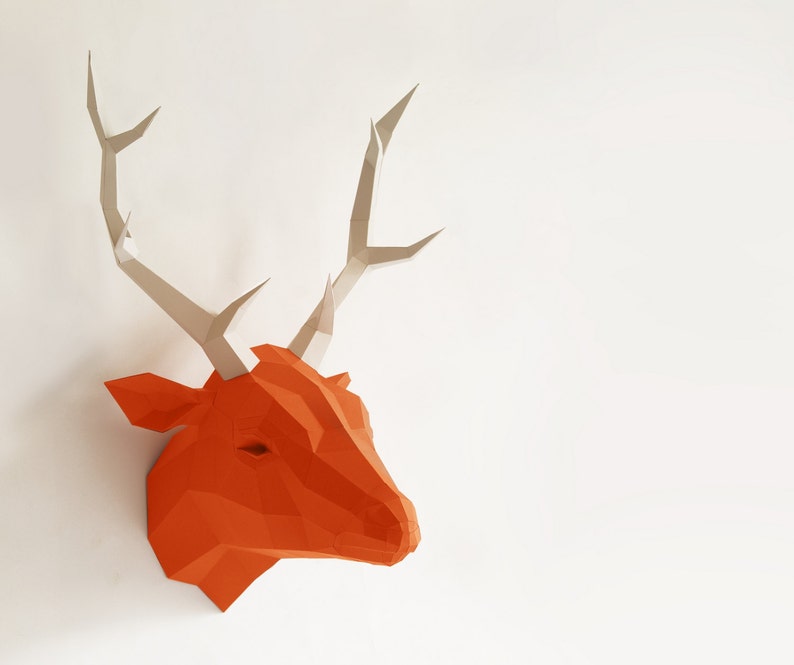 Original Papercraft kit Deer, Paper Sculpture Paperwolf image 2