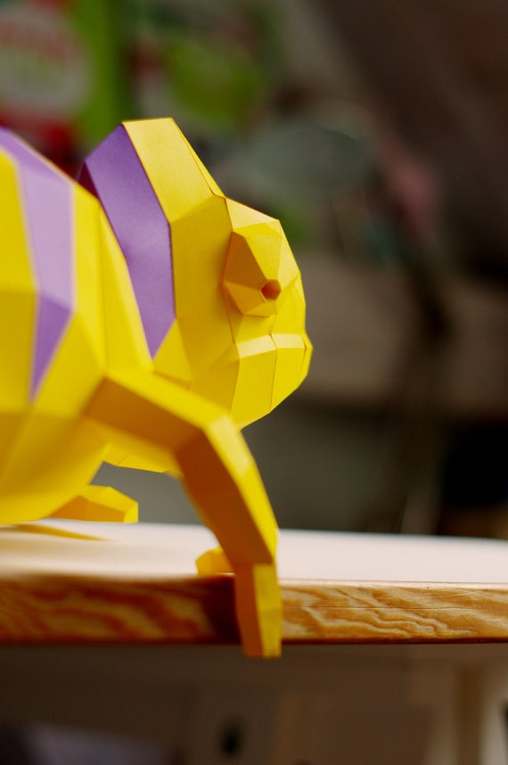 Chameleon Paper Sculpture Diy