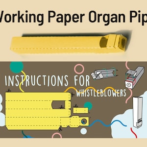 Carte postale avec tuyau de travail comme kit - pipe d’organe de papier, instructions de diY d’organe de papier pour les dénonciateurs
