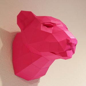 Trophy Leopard PRECUT The Big Five DIY Pink Panther, fake trophy image 2