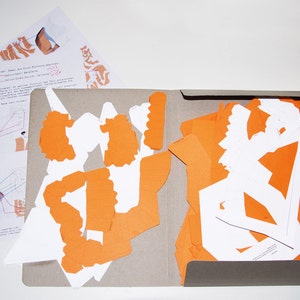 BIG Orange Fox sculpture DIY Paperwolf Paper Fox image 5