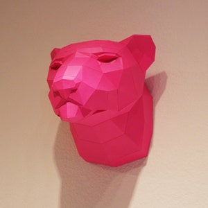 Trophy Leopard PRECUT The Big Five DIY Pink Panther, fake trophy image 3