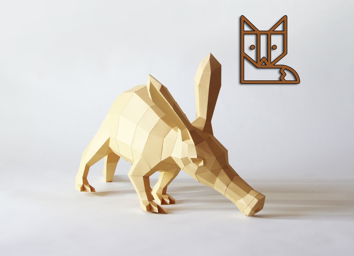Aardvark / Antbear DIY Papercraft Template Erwin BIG - Etsy UK