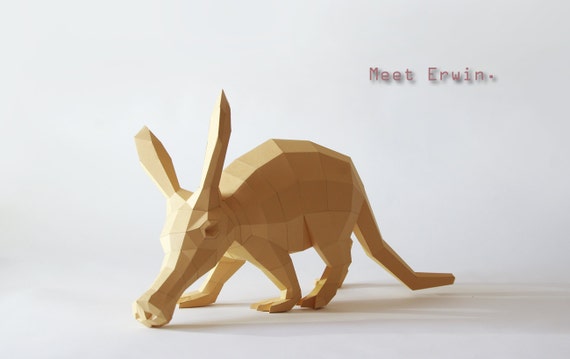 Aardvark / Antbear DIY Papercraft Template Erwin BIG - Etsy Norway Aardvark / Antbear DIY Papercraft Template Erwin BIG - Etsy Norway