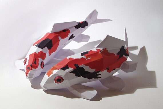 Koi Taisho Karpfen Bastelbogen E Book Pdf Koi Fische Mobile