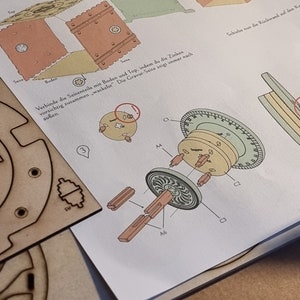 Wooden safe, STEM project laser-cut toy detective game DIY piggy bank kit image 6