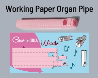 Postcards with a working organ pipe - paper whistle DIY kit - Give a little Whistle