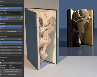 Blender Add-on for creating your own Book Art folding art, Blender 4.5