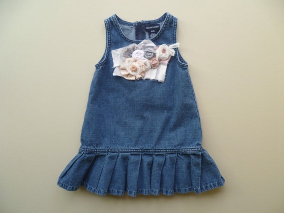 Items similar to Baby Girl Ralph Lauren Denim Dress, Shabby Cottage ...