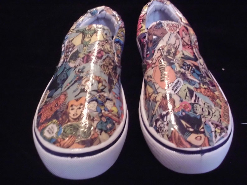 Comic book shoes Etsy