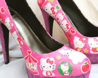 high heels hello kitty