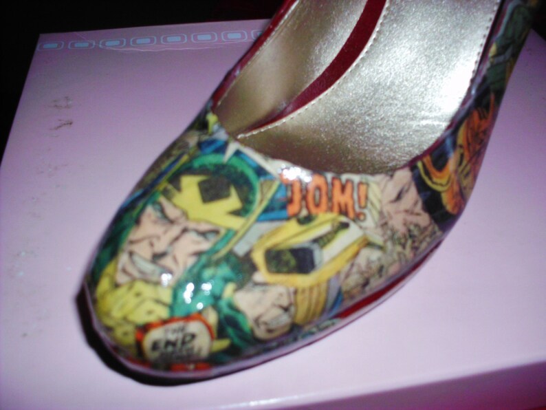 Comic book shoes Etsy Comic book shoes Etsy
