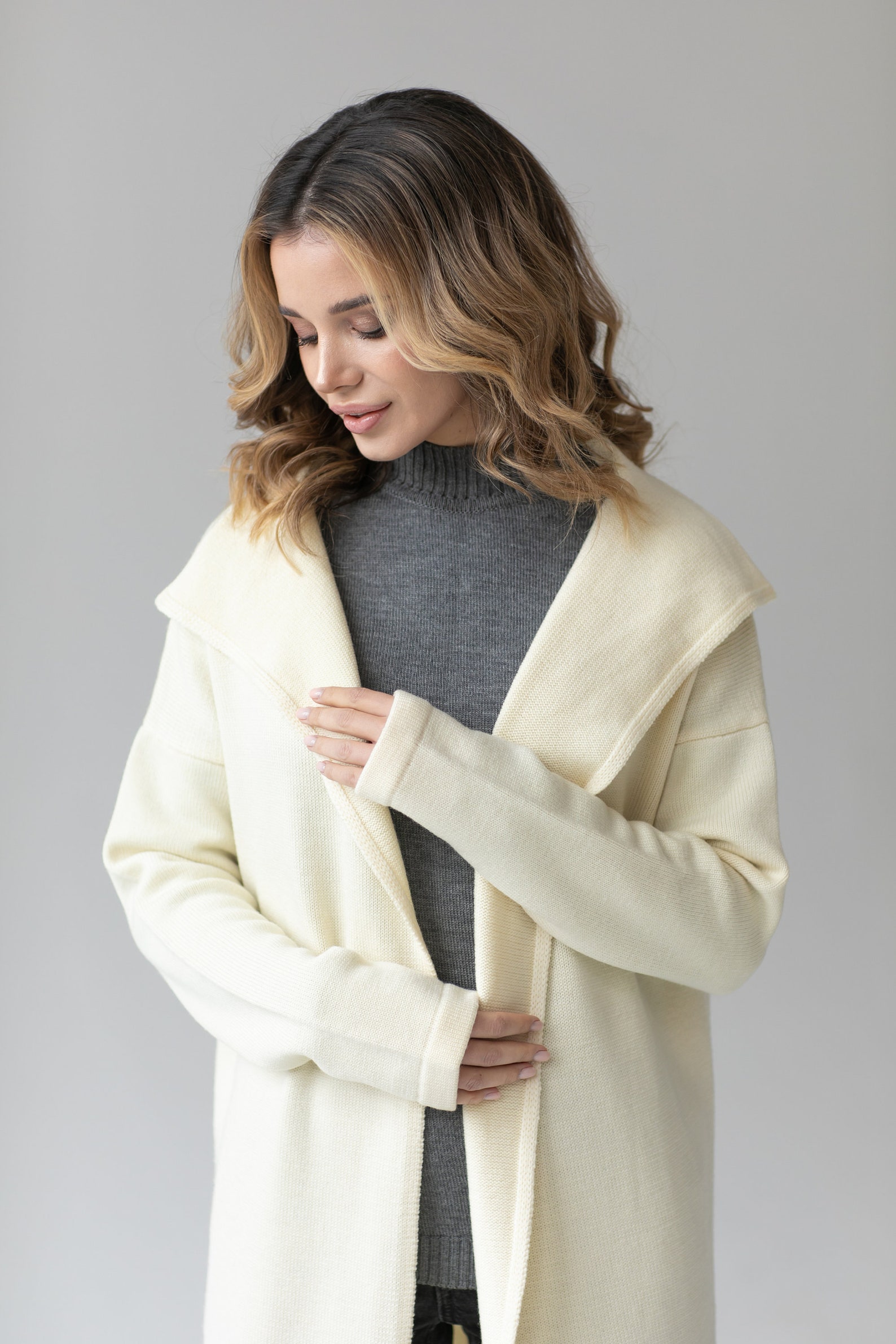 White wool cardigan / women's cardigan / knit cardigan Etsy