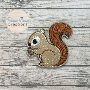 Glitter Squirrel Retractable Badge Reel, Nurse Badge, Teacher Badge, Fall Squirrel Badge Buddy, MRI Safe Badge Reel Option