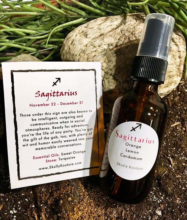 Sagittarius Zodiac Stone and Essential Oil Mist Kit