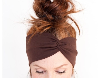 FREE SHIPPING Dark Brown Turban Headband - Women Turban Headband Brown Headwrap Brown Headband Women Brown Turban Headband Women Headband