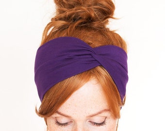 FREE SHIPPING Purple Turban Headband - Women Turban Headband Purple Headwrap Purple Headband Twist Headband Purple Turban Women Headband