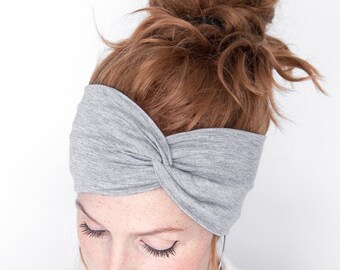 FREE SHIPPING Gray Turban Headband Women Headband Gray Headwrap Grey Headband Twist Headband Women Gray Turban Headband Women Headband