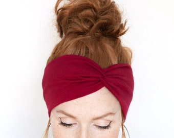 FREE SHIPPING RaspberryTurban Women Turban Headband Dark Red Headband Yoga Headband Twist Headband Women Turban Headband Women Headband Head