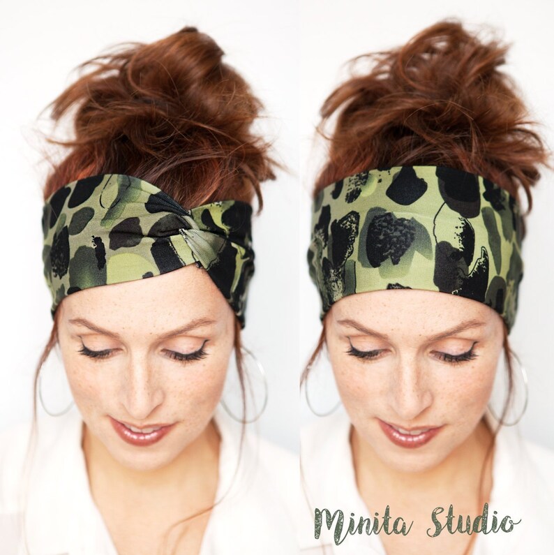 Modern Camo Turban Headband Kakhi Headband Camo Headband Etsy