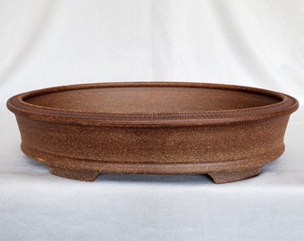 Bonsai Pot #427 Natural No Glaze Oval Handmade Jack Hoover Original Eagleville Bonsai