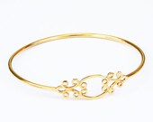 Gold Bracelet - Gold Bangle - Sterling Silver - Elegant Handmade Bracelet - Bracelet For Women - Jewelry For Women - Gift Ideas