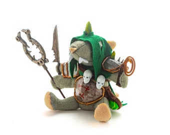 THROT 'THE UNCLEAN' - Skavern - 3D - Handmade felt plushie - Vermintide - End Times - Total War - Rat Men - Fantasy