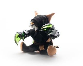 ASSASIN/GUTTER RUNNER - Skavern - 3D - Glow - Handmade felt plushie - Vermintide - End Times - Total War - Rat Men - Fantasy