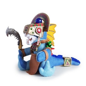 SALE - TikTak&#39;To - Lizardmen Plush – Grimdark Handmade Toy for Tabletop & Wargaming Fans – Fantasy Creature Gift